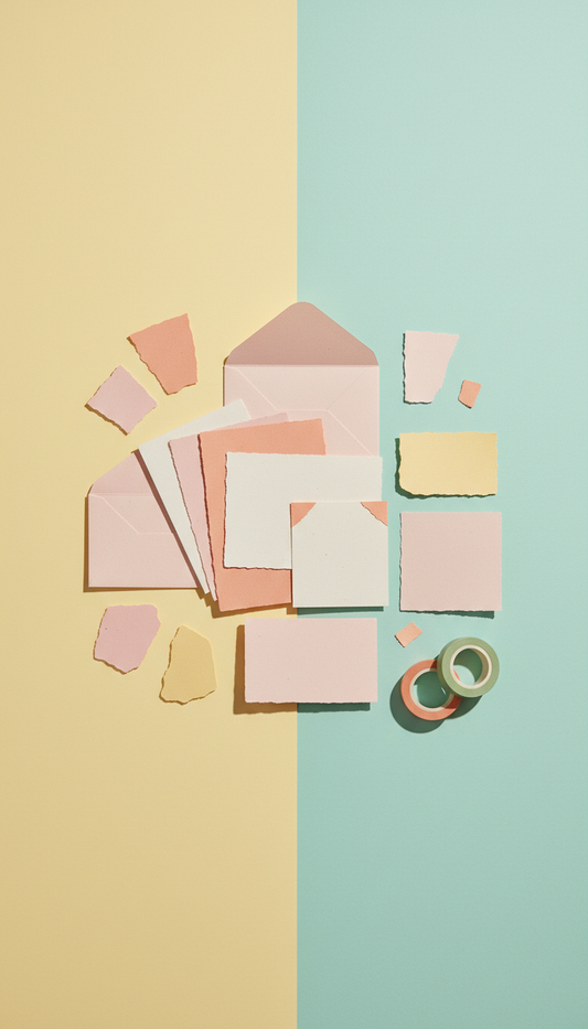 Hand-Cut Collage Stationery Kit